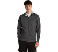 Tommy Jeans Uomo Felpa con Cerniera Fleece Zip Thru Regular Fit, Grigio (Washed Black), XS