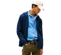Tommy Jeans Uomo Felpa con Zip Flag Zip Thru con Cappuccio, Blu (Dark Night Navy), M