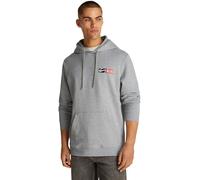 Tommy Jeans Uomo Felpa Entry Graphic con Cappuccio, Grigio (Grey Htr), XS