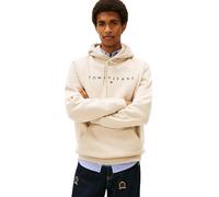Tommy Jeans Uomo Felpa Linear Logo con Cappuccio, Blu (Gulf Sand), M