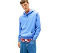 Tommy Jeans Uomo Felpa Regular Fit Flag Fleece con Cappuccio, Blu (Light Horizon Blue), L