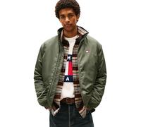 Tommy Jeans Uomo Giacca da Mezza Stagione Essential Padded con Colletto alla Coreana, Verde (Pewter Green), L