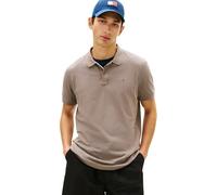 Tommy Jeans Uomo Maglietta Polo Maniche Corte Slim Placket Slim Fit, Marrone (Ivy Mink), L