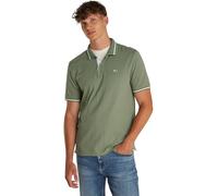 Tommy Jeans Uomo Maglietta Polo Maniche Corte Tipped Regular Fit, Verde (Aruba Green), S