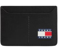 Tommy Jeans Uomo Porta Carte Heritage in Pelle, Nero (Black), Taglia Unica