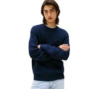Tommy Jeans Uomo Pullover Script Chunky Pullover in Maglia, Blu (Dark Night Navy), L