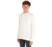 Tommy Jeans Uomo Pullover Slim Fit Crew Neck Sweater Pullover in Maglia, Beige (Ancient White), 3XL