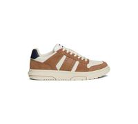 Tommy Jeans Uomo Sneakers Brooklyn in Pelle Scamosciata, Marrone (Light Sepia Brown), 44