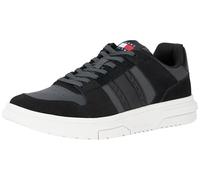 Tommy Jeans Uomo Sneakers Brooklyn in Pelle Scamosciata, Nero (Black), 44