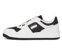 Tommy Jeans Uomo Sneakers con Suola Preformata Retro Basket Tumble Profilo Basso, Bianco (Ecru), 46