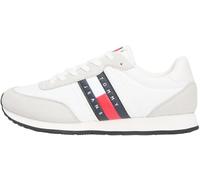 Tommy Jeans Uomo Sneakers Running Classic Runner con Lacci, Bianco (Ecru), 43