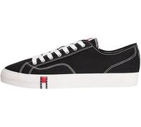 Tommy Jeans Uomo Sneakers Vulcanizzate Archive in Tela, Nero (Black), 40