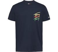 Tommy Jeans Uomo T-Shirt Manica Corta DM0DM20771 Cotone Blu Scuro S