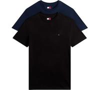 Tommy Jeans Uomo T-Shirt Maniche Corte Confezione da 2 Xslim Jersey in Cotone, Multicolore (Black/Dark Night Navy), M