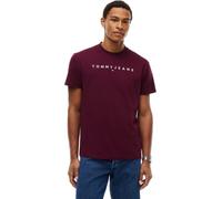 Tommy Jeans Uomo T-Shirt Maniche Corte Linear Logo Cotone