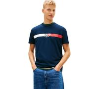 Tommy Jeans T-Shirt da Uomo Tjm Reg Signature Stripe T Ext DM0DM22539 S/S, Blu (Dark Night Navy), M