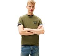 Tommy Jeans Uomo T-Shirt Maniche Corte Slim Entry con Scollo Rotondo, Blu (Dark Greenery), XL