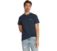 Tommy Jeans Uomo T-shirt Maniche Corte Slim Fit Stripe Tee Scollo Rotondo, Multicolore (Dark Night Navy / Stripe), XXL