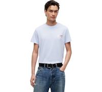 Tommy Jeans Uomo T-Shirt Maniche Corte Slim Sign Chest con Logo, Blu (Moonlight Iris), L