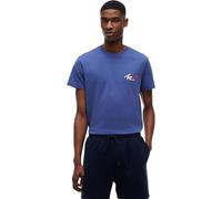 Tommy Jeans Uomo T-Shirt Maniche Corte Slim Sign Chest con Logo, Viola (Blue Storm), L