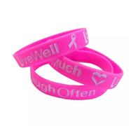 Tommy K Products 3 x Live Love Laugh Live Well Love Much Laugh Often Cancro al seno Survivor Warrior braccialetto rosa supporto braccialetto di beneficenza sensibilizzazione
