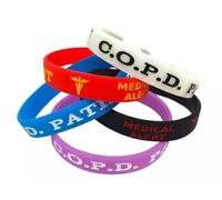 Tommy K Products 5 braccialetti per malattie polmonari croniche ostruttive della BPCO