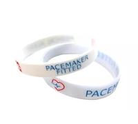 Tommy K Products Pacemaker - 2 braccialetti in silicone per malattie cardiache, anamnesi cardiaca, pronto soccorso