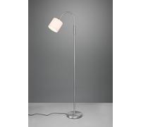 TOMMY PIANTANA ACCIAIO SATINATO FLESSIBILE CON PARALUME BIANCO H.130CM 1 LUCE ATTACCO E14