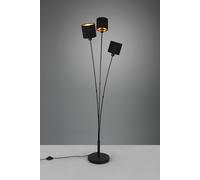 TOMMY PIANTANA NERA CON 3 PARALUMI NERO E ORO H.150CM ATTACCO E14
