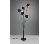 Piantana TOMMY con 5 paralumi nero e oro H.163cm nera R46335979