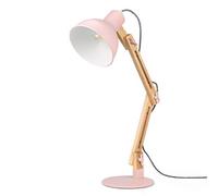 tomons Lampada da Lettura Design Legno Classico, Lampada da Tavolo, Lampada da Scrivania, Regolabile, Eye-friendly, Lampada da Lavoro, Lampada da Ufficio, Lampada da Comodino, Rosa