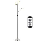 tomons Lampada da Terra LED Dimmer, Lampada da Pavimento Torchiere a Doppia Luce con Telecomando, Dimmer Continuo, 3 Temperature di Colore, per Soggiorno, Camera da Letto, Ufficio, Studio