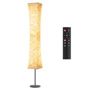 tomons Lampada da terra per soggiorno, dimmerabile, lampada da terra a LED RGB con telecomando e sincronizzazione musicale, lampada da lettura con ombra in tessuto bianco per camera da letto,
