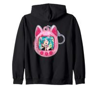 Tomonyachi Cat Girl Y2K Anime Neko Rosa Tamagotchi Vapour Felpa con Cappuccio