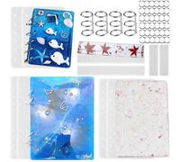 Tomorotec 2 set di stampi in resina epossidica trasparente per copertine di libri A6 A5 A7 con 40 anelli per libri e 2 segnalibri