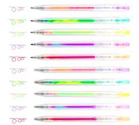 Tomorotec Multicolor Magic Gel Pens 10-Pack Retractable Color Ballpoint Pens for Class Notes Doodling Scrapbooking Drawing Sketching An