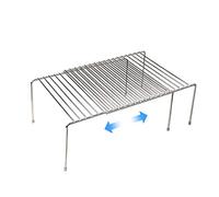Tomorotec Scaffale espandibile per armadio da cucina, in acciaio inox, colore argento