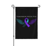 Tomorrow Needs You Suicide Prevention Awareness Bandiera All'Aperto Decorative Bandiera Esterna Doppia Faccia Bandiere Da Giardino Per Il Portico Decorazione Prato 30X45cm