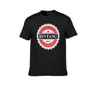 TOMORROWS Bintang Bali Beer Unisex T-Shirt Printed Tee Graphic Top Men Black Shirt M