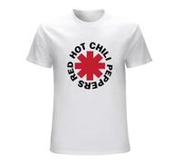 TOMORROWS Men's Red Hot Chili Tees Peppers Cartoon Cool T-Shirts White XL