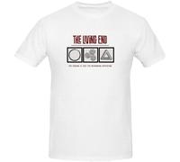 TOMORROWS Men's The Living End The Ending Is Just Custom Design Round Neck T-Shirts White 3XL