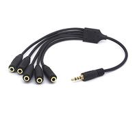 Tomost 3,5 mm TRRS maschio a 5 TRRS femmina stereo 4 poli splitter cavo convertitore per cuffie Extender
