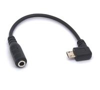 Tomost - Cavo angolato da 3,5 mm per microfono, adattatore da Micro-USB maschio a 90 gradi a connettore da 3,5 mm femmina, per cuffie, AUX, audio e microfoni lavalier, 15 cm