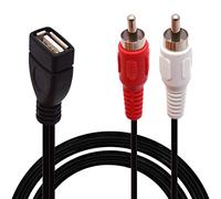 Tomost - Cavo da USB a RCA, USB A 2.0 femmina e 2 RCA maschio, cavo splitter a Y, cavo adattatore AV audio video composito (1,5 metri)