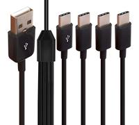 Tomost Cavo di ricarica multi USB C Y Splitter 4 in 1 USB 2.0 A maschio a 4 tipo C maschio cavo per qualsiasi dispositivo alimentato USB C (30 cm)