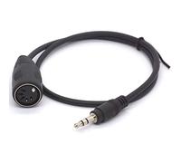 Tomost Cavo MIDI da 3,5 mm a 5 poli DIN, da presa DIN a 5 poli a connettore stereo TRS da 3,5 (1/8 pollici), cavo convertitore per tastiera MIDI IK Multimedia 50 cm
