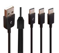 Tomost Cavo splitter multi USB C, 3 in 1 USB 2.0 A maschio a tre USB Typec C maschio da 1 a 3, cavo adattatore di ricarica compatibile con cellulare/Android e altri (30 cm)