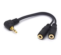 Tomost - Cavo splitter per cuffie da 3,5 mm, da maschio a doppia femmina, per cellulari, altoparlanti, tablet, PC, lettori MP3