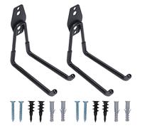 Tomotato 2 Pezzi Ganci Garage, Ganci Parete in Ferro Resistenti per Riporre Oggetti Nel Garage, Ganci da Appendere e Organizzare Biciclette, Scale, Tubi Flessibili, Attrezzi da Giardino (18,5cm)