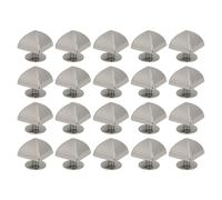 Tomotato 20 Pcs Pyramid Rivets 10mm, Rivetti Piramidali Metallici Quadrati con Viti PH per Progetti in Pelle, Accessori per Cinture Borse Portafogli (Argento)